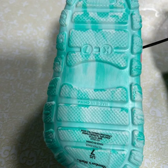 Kids' Mermaid Clogs with Pink and Aqua Accents - Picture 5 of 6